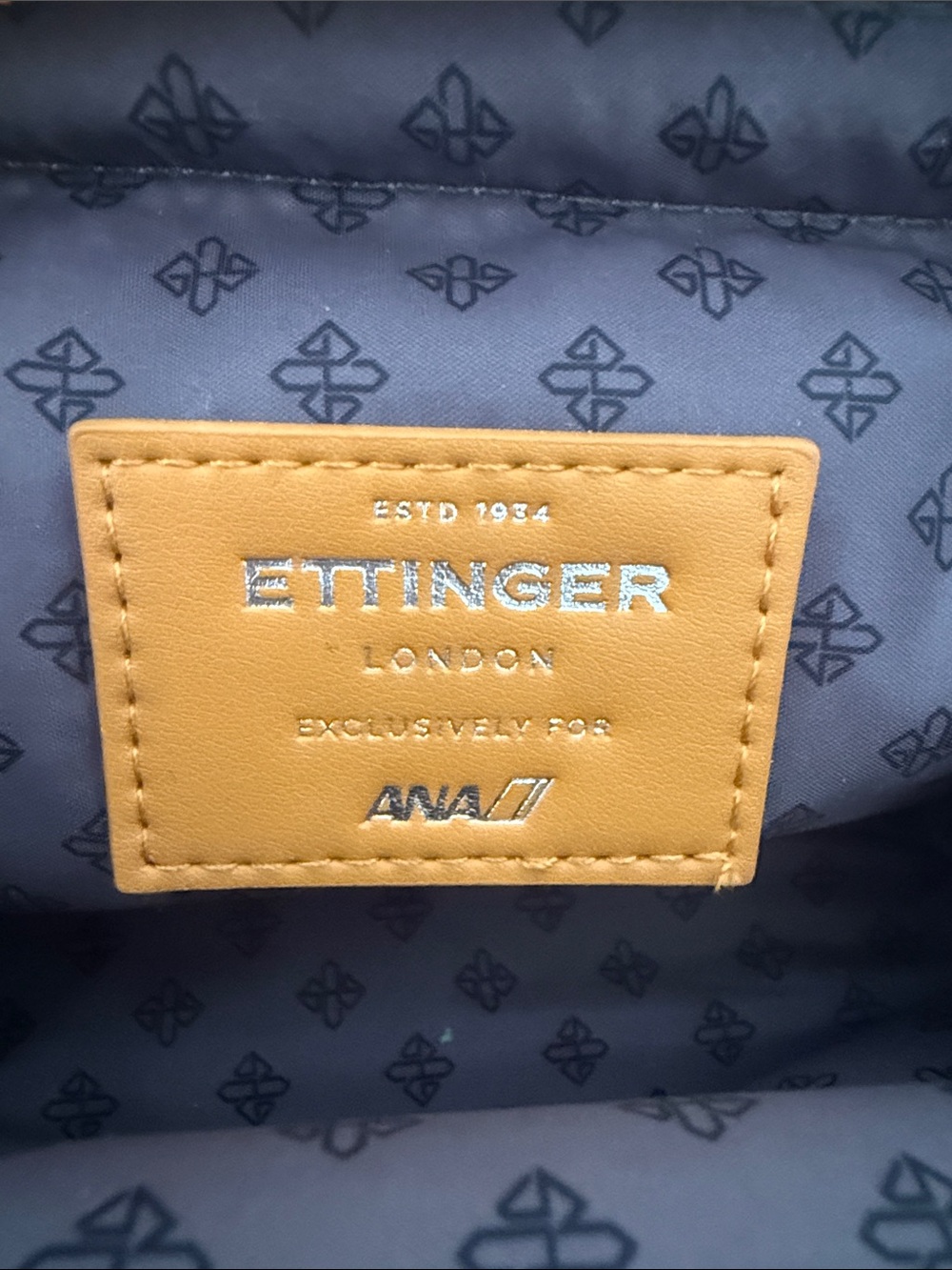 Ettinger London Mustard Yellow Canvas Cosmetic Pouch - Picture 4 of 7